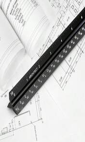 12" Architectural Scale Ruler Aluminum Architect Scale Triangular Scale Ruler For Architects, Draftsman, Students And Engineers, Black - ColorA - View 5