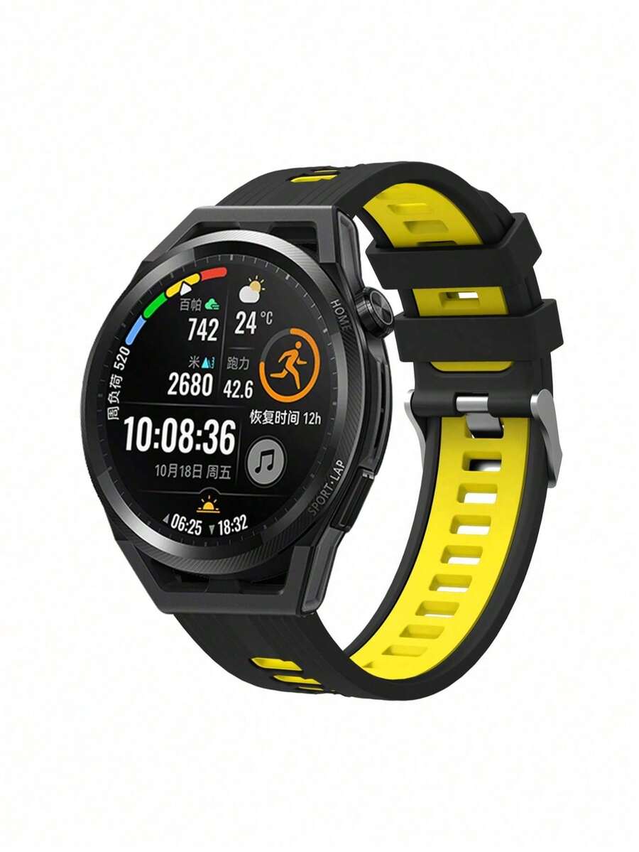 SMART WATCH MX Correa Silicona Deportiva Transpirable Compatible Con Honor Watch GS PRO, Honor Magic Watch 2 46mm, Honor Magic Watch 1, Honor Watch Dream - Amarillo - Ver 1