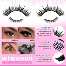 Spiked Lash Clusters With Bottom Lashes, Mega Volume Wispy Eyelash Extensions (5-21mm) - A spikes lash clusters with bottom lashes 120D - 查看 6