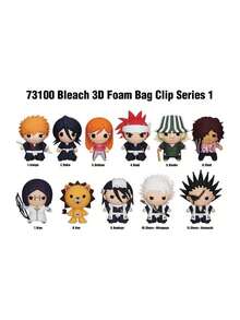 Viz Media 1PC Bleach Officially Licensed Blind Box 3D Figurine Bag Clip Charms Ichigo Rukia Orihime Renji Kisuke Backpack Decor Anime Figure Keychain Anime Collector Kering Set - Multicolor - View 3