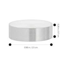 mesa de centro salaYARNOW Adaptador Redondo De Mesa De Vidrio De Aluminio Plata 0.98X0.98X0.27 Pulgadas Paquete De 6 para Girar Mesa De Centro Y Comedor - como en la foto - Ver 2