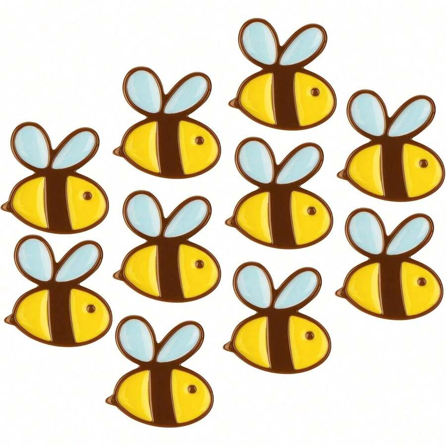 5/8/10pcs Cute Bee Fridge Magnets, Cartoon Animal Refrigerator Stickers, Kitchen Decor, Home Decor, Office & Kitchen Whiteboard Decorative Magnets - Multicolor - View 1