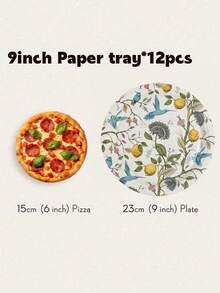 7inch 9inch Disposable Paper Party Plates, 6-48 Servings, 12pcs/Set 24pcs/Set 48pcs/Set, Daffodil Pattern, Birthday Supplies, Picnic Supplies, Camping Supplies, Wedding Supplies, Company Team Building Supplies, Party Gathering Plates, Disposable Party Tableware - 彩色 - 查看 4