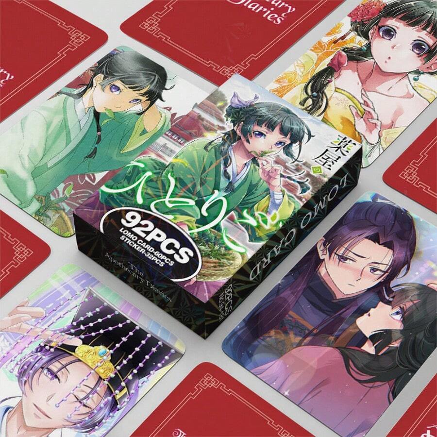 60张Lomo卡片+32张贴纸，高清照片卡，收藏品，粉丝周边商品，小礼物，情人节，圣诞节礼物 - 彩色 - 查看 1