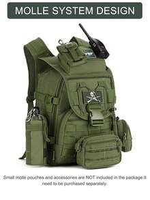 Heavy-Duty 35L Military Tactical Backpack For Outdoor Hiking, Large Capacity Tactical Backpack - Army Green - View 5