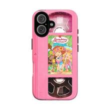 Retro 90s Pink Aesthetic Strawberry Short-Cake Phone Case, Y2K Strawberry Girly Shortcake VHS Tape Pink Phone Cover For IPhone 17 15 14 13 12 11 Pro Max X XR XS & Galaxy S25 S24 S23 S22, Kawaii Video Tape - Cute Gift For Her/Girly - Nhiều màu - Xem 8