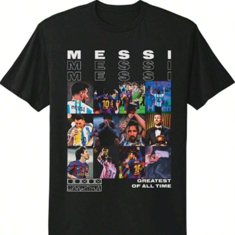 Lionels Messis, #10 Miami, Argentina World Cup Champions Graphic T-Shirt1 - 黑色 - 查看 1