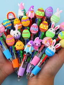 18/9/3件套复活节派对礼品套装，包含复活节主题多色圆珠笔、卡片、10*15厘米礼品袋、派对小礼物、复活节礼物，也适用于学校用品、节日派对赠品、文具礼品、课堂奖励、节日派对装饰、生日派对等场合。 - 多色 - 查看 8