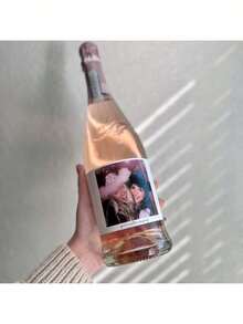 Adesivi fotografici personalizzati, regali di etichette per vino e champagne, etichette fotografiche personalizzate, regali per il 21° compleanno, adatti per compleanni, damigelle, anniversari, varie feste, fidanzamenti, regali di coppia - Multicolore - Visualizzare 4