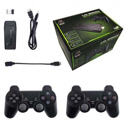 Console retrô M8 4K HD com dois controles sem fio e mais de 20.000 jogos integrados (128 GB)