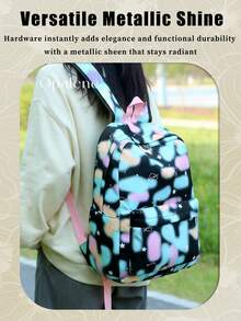 Classic Beaded Quilted Backpack For Women Waterproof Business Casual Commuting Travel Bag Cute Multi-Compartment Computer Daypack For Back To School - Nhiều màu - Xem 3