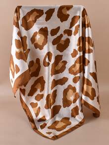 1 Stück gewebter Leoparden-Muster Schal, geeignet für den täglichen Gebrauch - Kamelfarben - Übersicht 3
