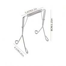 304 Stainless Steel Reusable Frying Tongs, Cooking & Baking Kitchen Tool Set, Frying Accessories Tool Kit - Silver - View 6