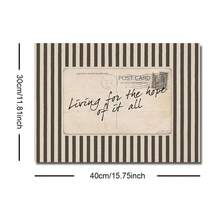 1 件装/无框“为希望而活”语录帆布海报，温馨复古条纹明信片墙艺术印刷品，简约音乐歌词复古画作，适用于公寓、客厅、卧室、现代家居装饰 - Poster - 查看 10