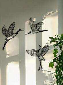 3件套金属墙饰 - 表达感激与信任。代表着Sabr、Shukr和Tawakkul伊斯兰艺术。大型伊斯兰装饰品，家居装饰，房间装饰 - 黑色 - 查看 10