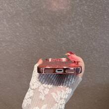 Electroplated Luxury Sequin Pink Phone Case Compatible With IPhone 17 Pro Max/17 Pro/17 Air/17/16 Pro Max/16 Pro/16/16 Plus/15/15 Pro Max/15 Pro/15 Plus/11/12/13/14 Pro Max/11 Pro/11 Pro Max/12 Pro/12 Pro Max/13 Pro/13 Pro Max/14 Pro/14 Pro Max, Full-Body Shockproof Minimalist Creative Hard Shell For Women - Rose Gold - View 10