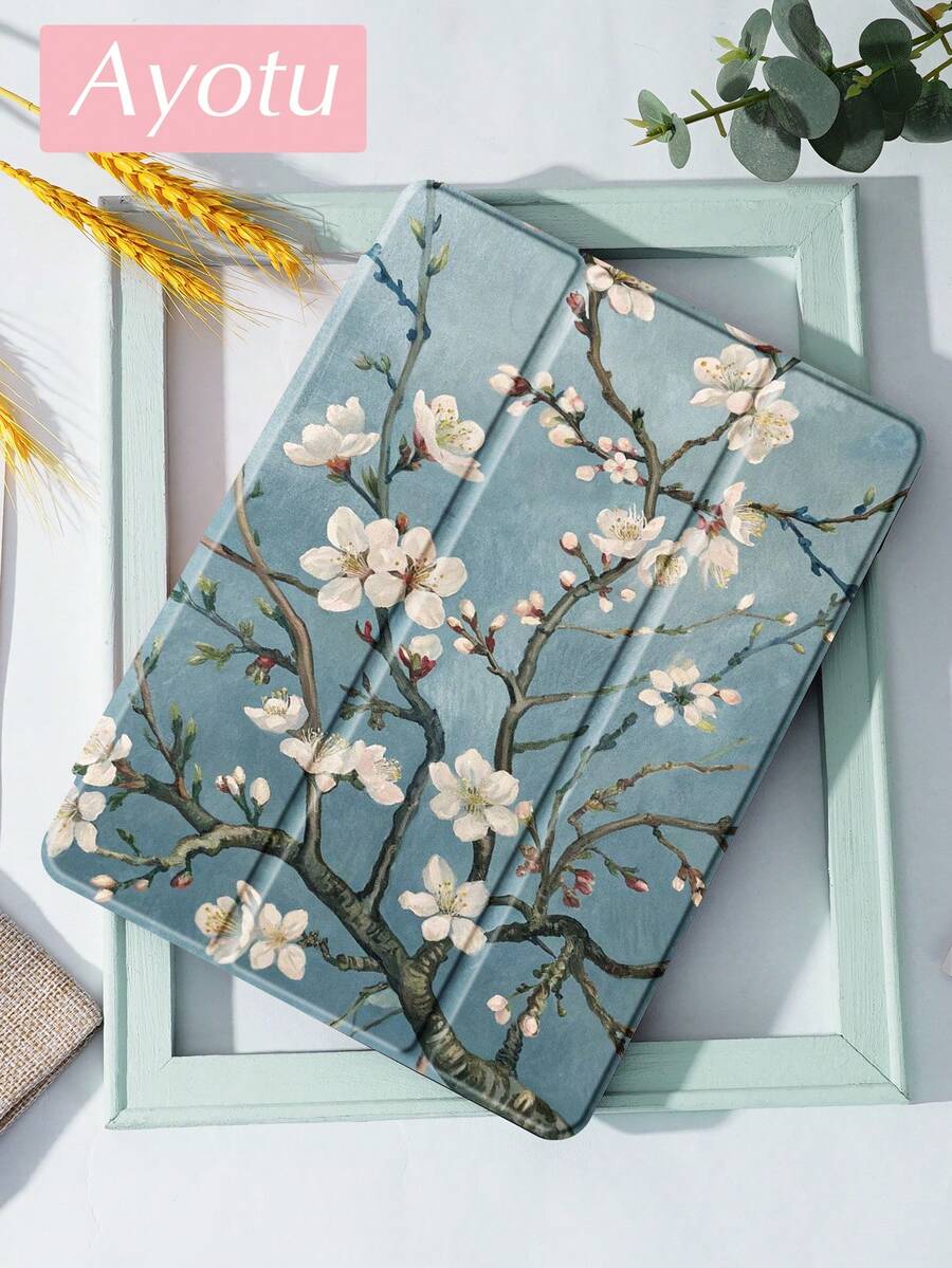Ayotu 1 chiếc ốp lưng máy tính bảng và máy đọc sách Kindle họa tiết cây anh đào xanh cổ điển, tương thích với Samsung Galaxy Tab A9 Plus, Galaxy Tab A9 Plus (thế hệ thứ 11 - ra mắt năm 2024) (6 inch), Kindle Paperwhite thế hệ thứ 12 năm 2024. Món quà tuyệt vời cho mùa lễ hội, kiểu dáng đơn giản và thời trang.