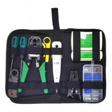 Kit Crimpadora RJ45 Ponchadora Cable Redes 14 Piezas - por defecto - Ver 1
