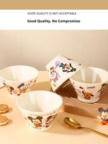 Disney Cartoon Shaped Pedestal Bowl, Fashionable Ceramic Tableware, Teacher's Day Gift - Multicolor - View 7