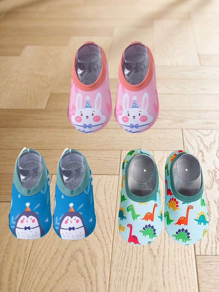 3 Pairs/Lot 0-3 Years Old Baby Kids Boys Girls Animal Cartoon Reusable Non-Slip Floor Socks, Suitable For Indoor Wear - Multicolor - View 15