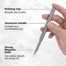 25合1螺丝刀套装，24件套磁性精密迷你口袋螺丝刀套装，适用于手机/电脑/相机的小型维修套装 - A - 查看 4