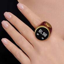 OLED显示屏计数戒指，硅胶可调节戒指，TYPE-C接口，适用于祈祷计数、计数、念珠计数、电子念珠计数、电子念珠戒指、计数手指、念珠计数戒指 - 混色 - 查看 8