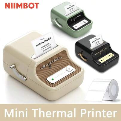  เครื่องพิมพ์ความร้อนขนาดเล็กแบบพกพา Niimbot B21, เครื่องพิมพ์ฉลากไร้สายสำหรับโทรศัพท์มือถือ, ใช้ในบ้าน, บาร์โค้ด, ป้ายราคา, สติกเกอร์, การพิมพ์แบบไร้หมึก