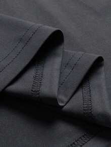 GRDR Men's Minimalist Airplane Collar Short Sleeve T-Shirt, Casual Commuter Style - Dark Grey - View 3