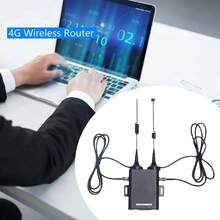 H927 Industrial Grade 4G Router 150Mbps LTE CAT4 SIM Card With External Antenna Support 10 Wifi Users-EU - Black 1pc - View 2