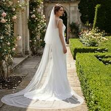 1pc Elegant Bridal Wedding Headpiece With 3D Floral Veil And Hair Comb, Romantic Short Double-Layer Veil, Valentine's Day Hair Accessory - Multicolor - View 16