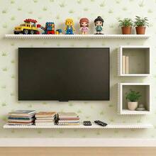 Estante Pared Flotante Para Tv Moderno Y Minimalista 120cm - Blanco - Ver 5
