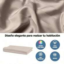 1Pieza Sábana de Cajón Ajustable para Individual/Matrimonial/Queen/King Protectora de Colchón Tela Alta Elasticidad,No Hace Bolitas Ajuste Perfecto y Silenciosa,Uso Todo el Año Ideal para Hogar Hotel y Departamento(Sin Fundas de Almohada) - blanquecino - Ver 3