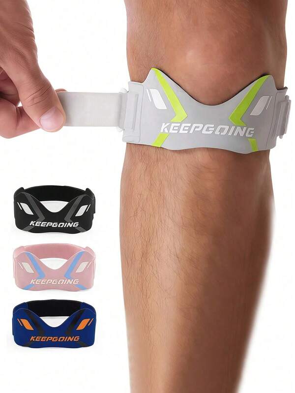 Rodillera ligera y ajustable, rodillera transpirable y absorbente del sudor, estabilizador de rótula, manga para la pierna para senderismo y saltos, rodillera antideslizante para hombres y mujeres, adecuada para baloncesto, correr, sentadillas, fitness