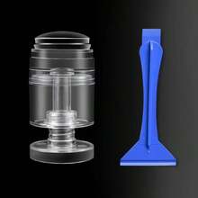 Nail Art Stamping Tool Set, Including A Rotatable Transparent Jelly Stamp And Scraper. The Silicone Head Enables Precise Transfer. The Silicone Rotating Sealing Ring With A Scraper Tool. 1 Silicone Nail Art Mold + 1 Double-Headed Scraper - Multicolor - View 11