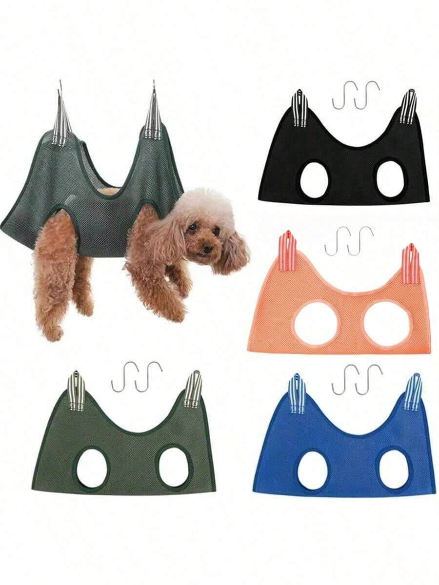 宠物猫狗修剪指甲约束袋、美容洗澡约束袋、美容吊床、宠物用品 - 彩色 - 查看 1