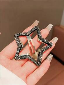 5 piezas Pasadores de pelo con strass en forma de estrella para mujeres, nuevos pasadores para flequillo/flequillo lateral, aptos para uso diario - Multicolor - Ver 5