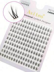 160 Eyelash Clusters, Soft C Curls, Segmented Natural And Rich Eyelashes, Beginner's Home Makeup DIY Eyelash Clusters, Individual Eyelashes, Fake Eyelashes - Black - View 6