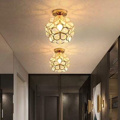 1 Pcs Creative Luxury Modern Simple Nordic Corridor Light, Balcony Entrance Hall Ceiling Light, Bedroom, Excluding Bulb