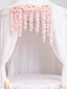 Dây hoa anh đào nhân tạo thêu, dài 2m (1/3/5 chiếc), thích hợp trang trí nhà cửa, địa điểm tổ chức đám cưới, treo tường phòng ngủ/phòng tắm, trang trí sân vườn, trang trí tiệc sinh nhật, trang trí ngày Valentine, đồ thủ công DIY, trang trí bình hoa, trang trí tiệc và đám cưới, cũng là món quà lý tưởng cho bạn bè. - Màu Hồng baby - Xem 3