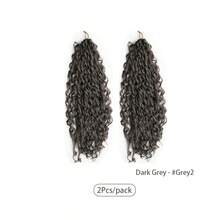 2Pcs/Pack 22 Inch Jessica Deep Wavy Twist Crochet Hair Extension Small Curly Crochet Braids Synthetic High Temperature Fiber Braiding Hair Extensions, Multiple Colors To Choose From, Halloween - Multicolor - View 9