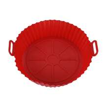 1片/2片装空气炸锅硅胶垫，硅胶耐热不粘烘焙垫，厨房烘焙工具 - 淺藍色 - 查看 6