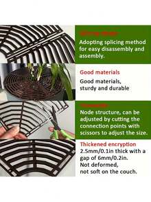 Nailed Grid Cover, Garden Planter Soil Protection Net, Anti-Cat Anti-Pest - Multicolor - View 10