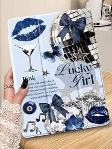 Ayotu This IPad Case With A Star-Shaped Bow Pattern Is Compatible With IPad 10.2 Inch (2021/2020, 9th/8th Generation), Galaxy Tab A8 10.5 Inch (2022), And Kindle Paperwhite 12th Generation (2024). It Has A Pen Slot And Supports Auto Sleep/Wake Function, A Fashionable Protective Case. - Nhiều màu-1 - Xem 1