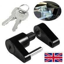 2-Keys Trailer Hitch Coupling Lock Caravan Boat Towing Rv Latch Tongue Coupler - Black - View 1