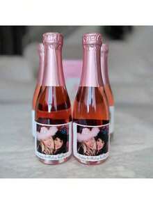 Adesivi fotografici personalizzati, regali di etichette per vino e champagne, etichette fotografiche personalizzate, regali per il 21° compleanno, adatti per compleanni, damigelle, anniversari, varie feste, fidanzamenti, regali di coppia - Multicolore - Visualizzare 6