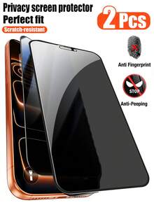 2 Packs Compatible With Iphone 17 Pro Max 17 17Air 17Pro 16 Pro Max 16 Pro 16 16 Plus 15 Pro Max 15 15 Pro 15 Plus 14 Pro Max 14 Pro 14 14 Plus 13 Pro Max 13 13 Pro 12 11 Xs Xsmax Xr Privacy Screen Protector , Military Grade Shatterproof, 9H Hardness, Anti-Spy Tempered Glass, Full Coverage Protection - Black - View 20