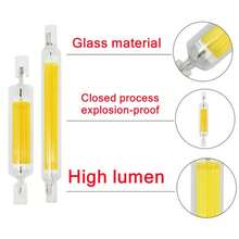 Tubo de vidrio LED R7s COB, 78mm, 189mm, 118mm, J78 J118, Bombilla COB de alta potencia, AC110V, 120V, 130V, 220V, 240V, lámparaógena de repuesto para el hogar KLDR - Blanco frío - Ver 5