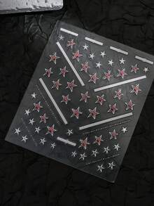 susan notes ملصقات أظافر نجمية 5D متعددة الألوان ذاتية اللصق لفن الأظافر ولوازم الأظافر بطابع Y2K - متعدد الألوان - مشاهدة 2