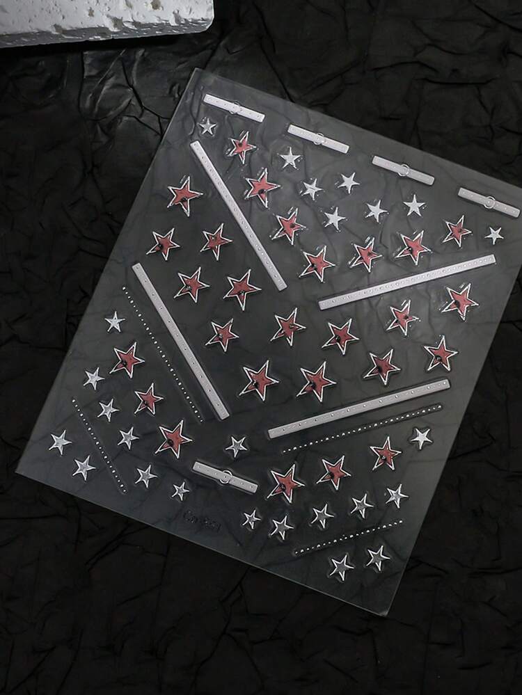 susan notes Y2K Vibe 5D Star Nail Stickers Multi-Color Self-Adhesive Decals For Nail Art Nail Supplies Nails - Multicolor - View 2