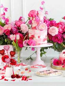 6 قطع من الترتر الرغوي بشكل قلب لامع باللون الأحمر/الوردي - ديكور قلوب فضفاضة، مناسب لعيد الحب، ديكور الزفاف، ذكرى الزواج، هدية عيد الأم، ديكور عيد الحب، هدية رومانسية، ديكور المنزل، زينة عيد الحب - متعدد الألوان - مشاهدة 3